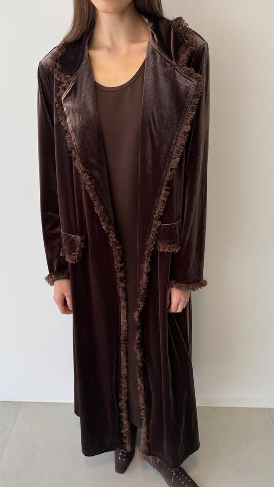 Fringe Velvet Kaftan 2PC Set