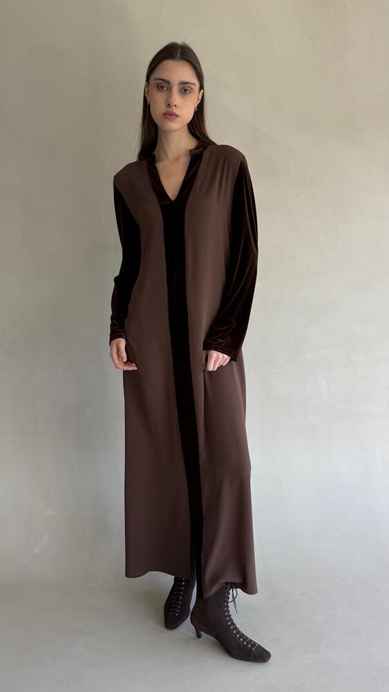 Contrast Color Velvet KaftanX