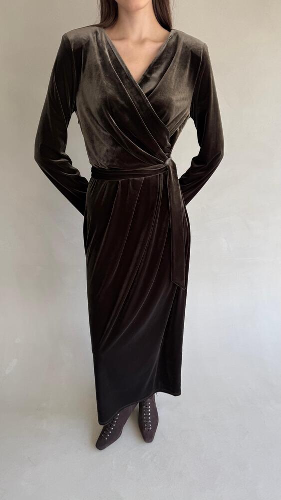 V-neck Velvet Kaftan