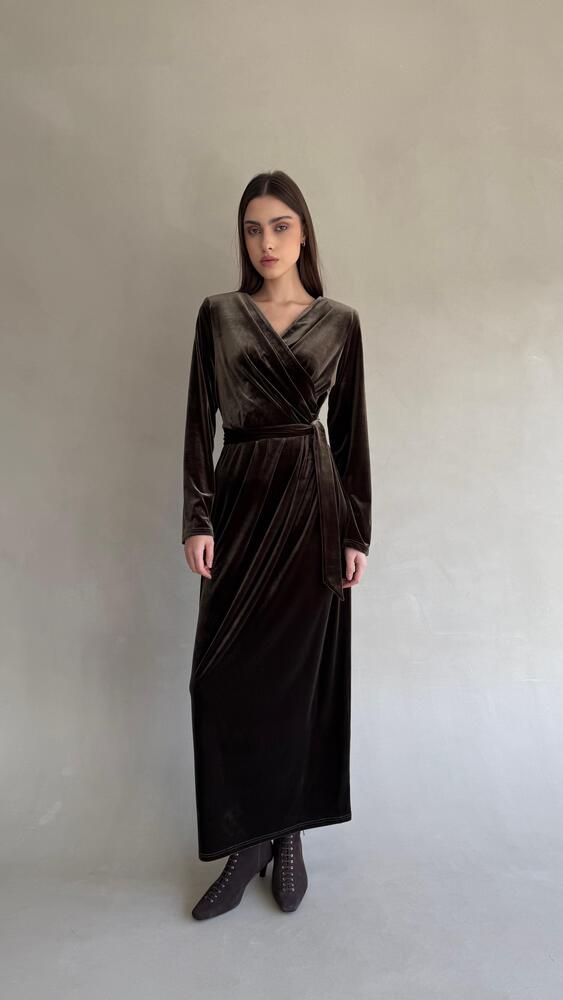 V-neck Velvet Kaftan