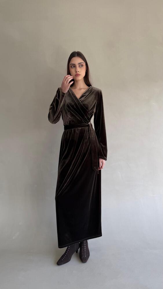 V-neck Velvet Kaftan