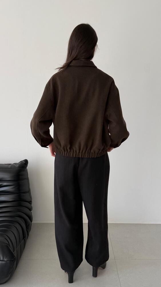 Garterized Hem Short Jacket