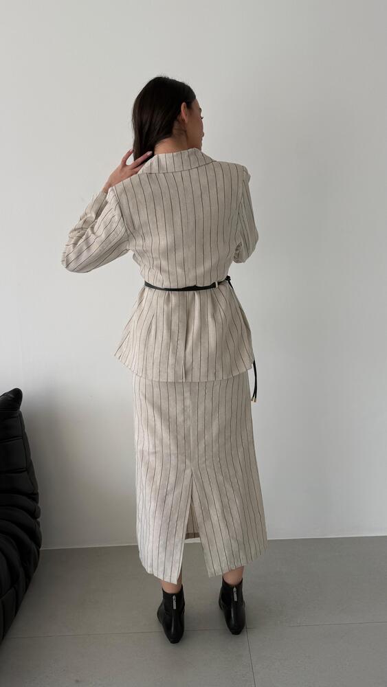 Striped Skirt Set w/ Belt