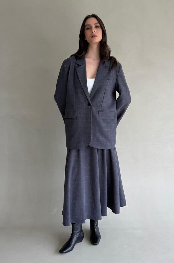 Big Checked Skirt Set