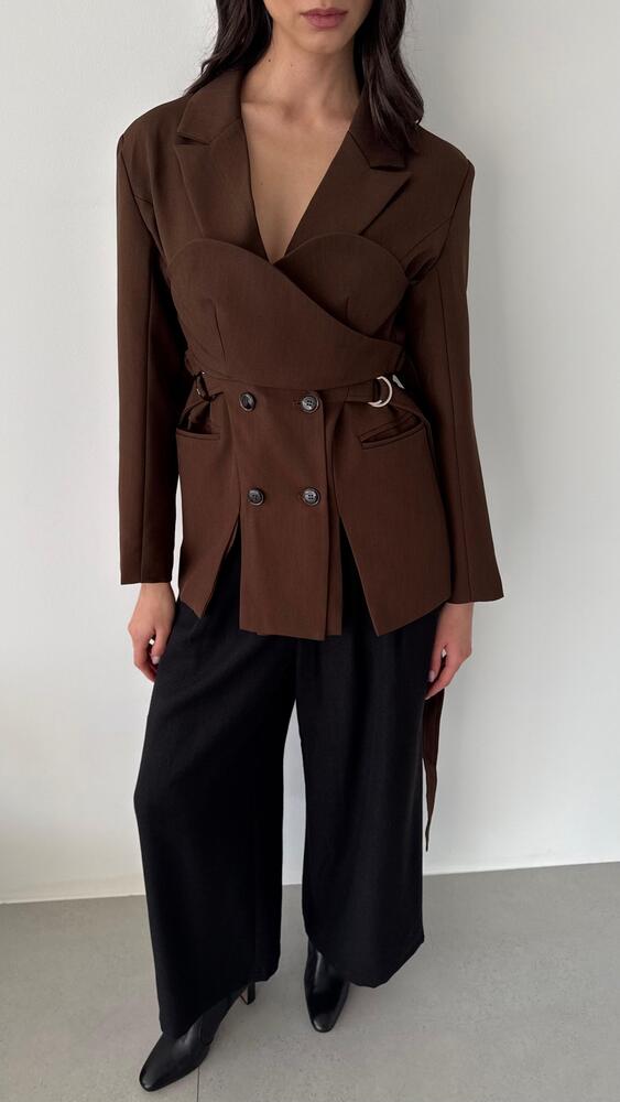 Corset Overlay Blazer