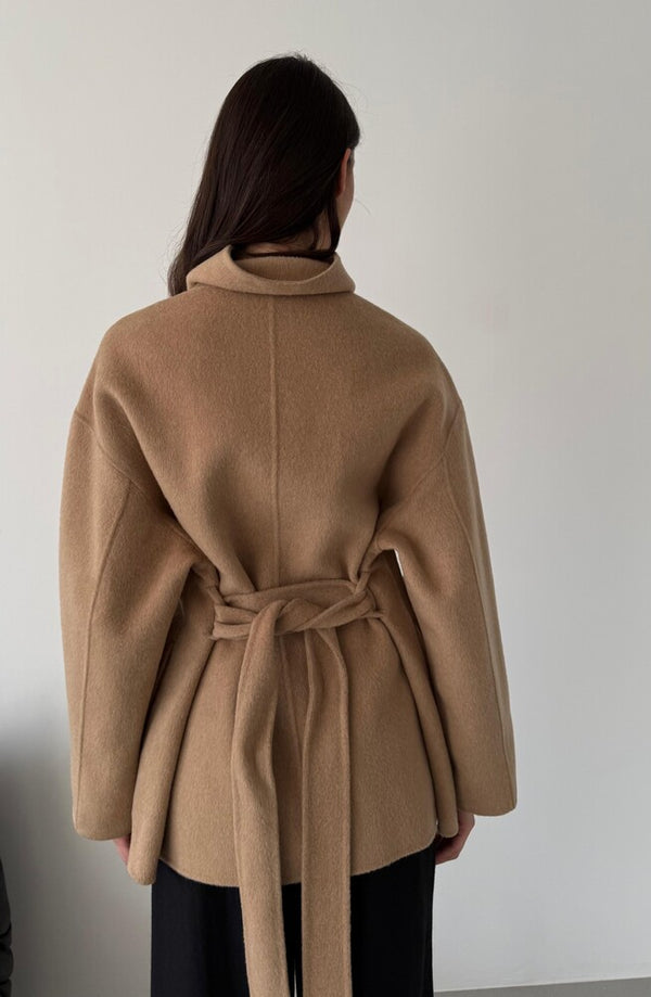 Woolen High Neck Jacket