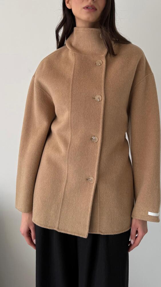 Woolen High Neck Jacket