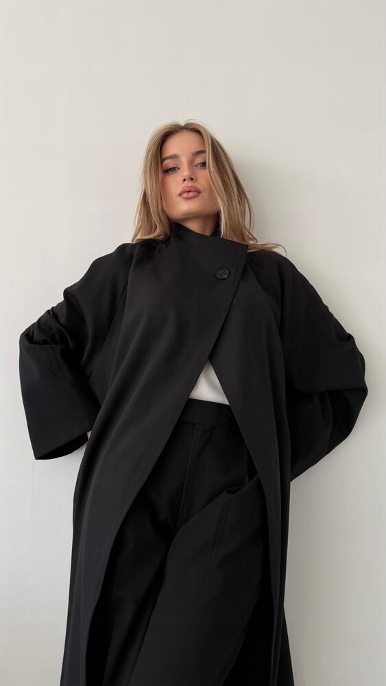Single-button High Neck Jacket