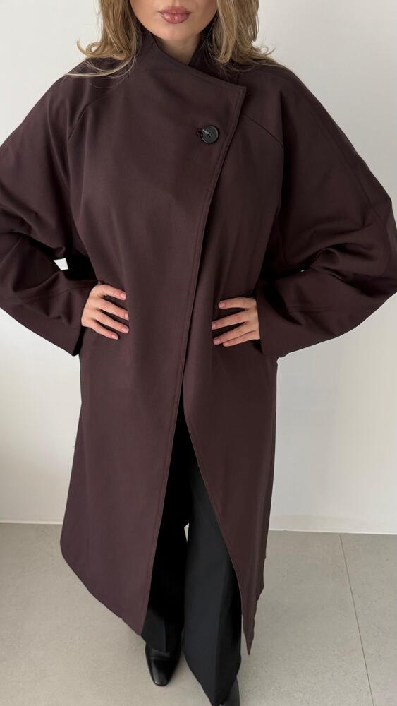 Single-button High Neck Jacket