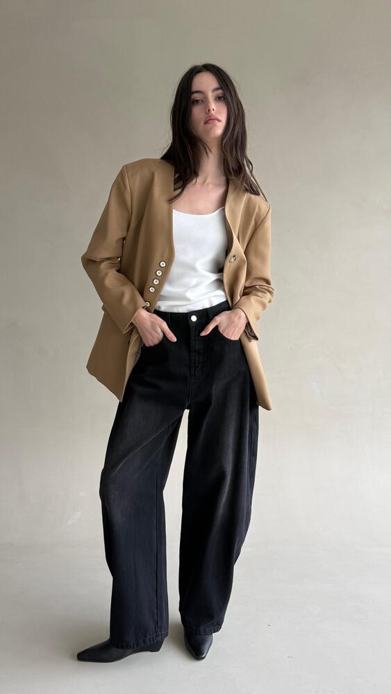 Vneck Grouped Buttons Blazer