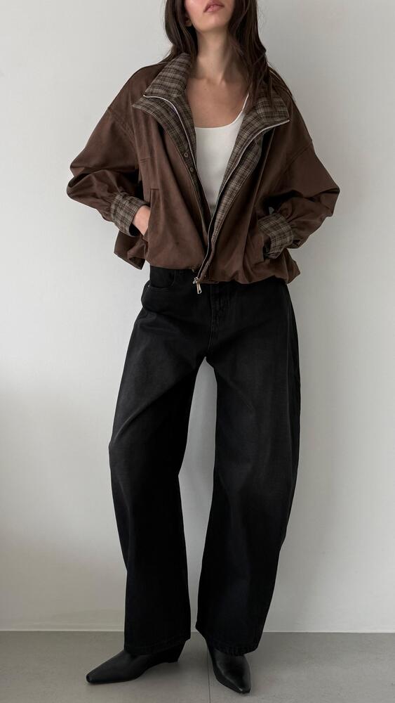 Double Collared Suede Jacket