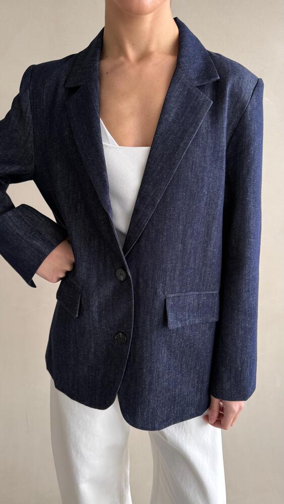 Loose soft denim Blazer