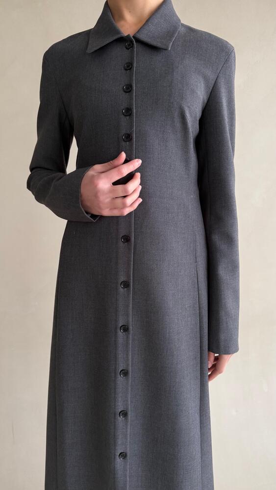 Button Down Long Blazer