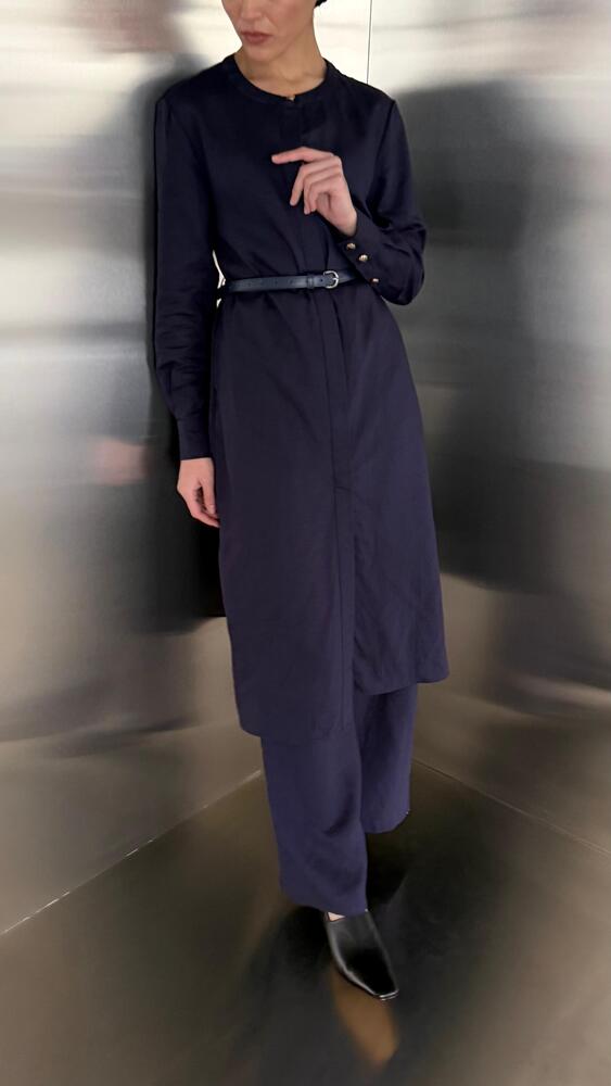 Linen Long Shirt + Pants Set