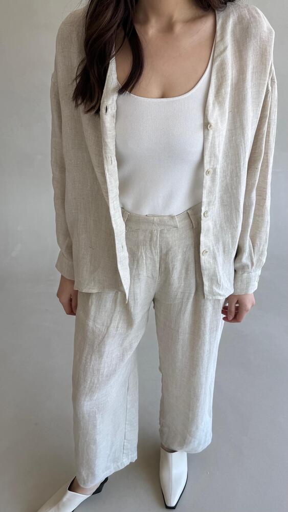 V-neck Shirt Set