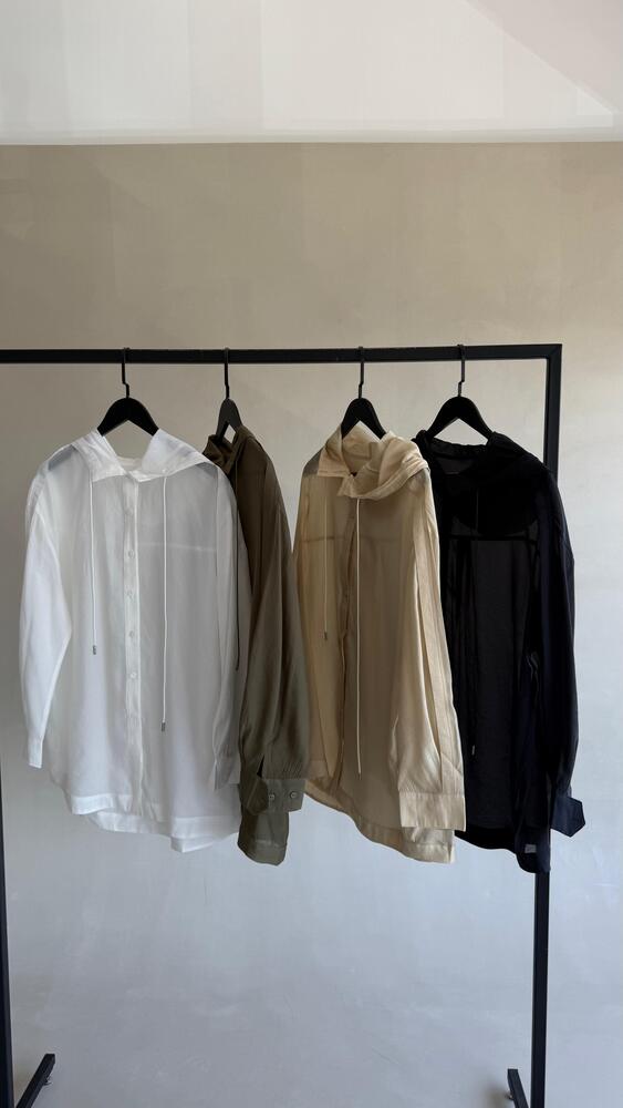 Hooded Drawstring  Light Jacket