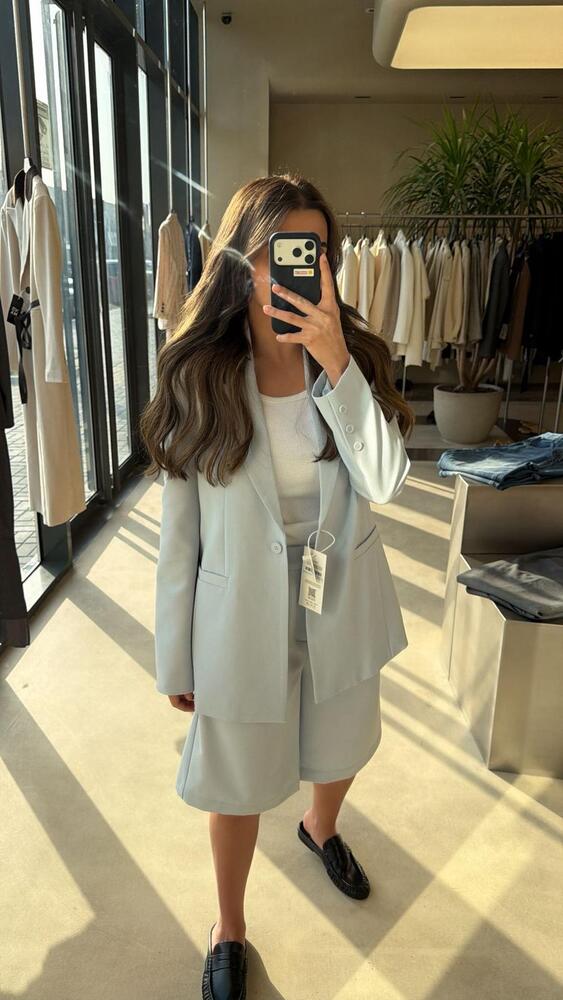 Lapel blazer + Short Set