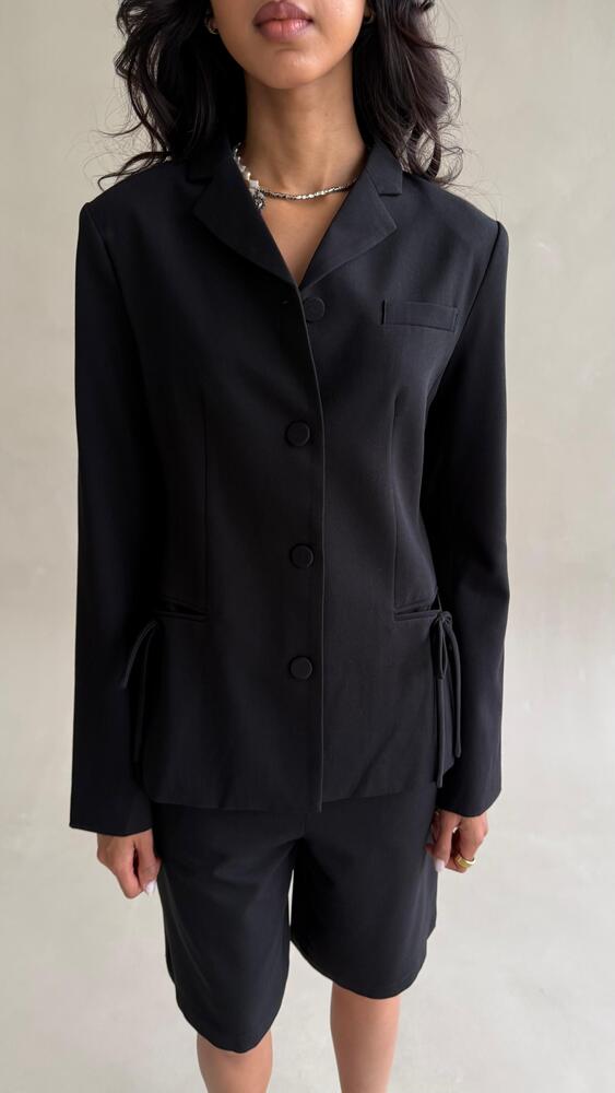 Double Side Lace Blazer +Short Set