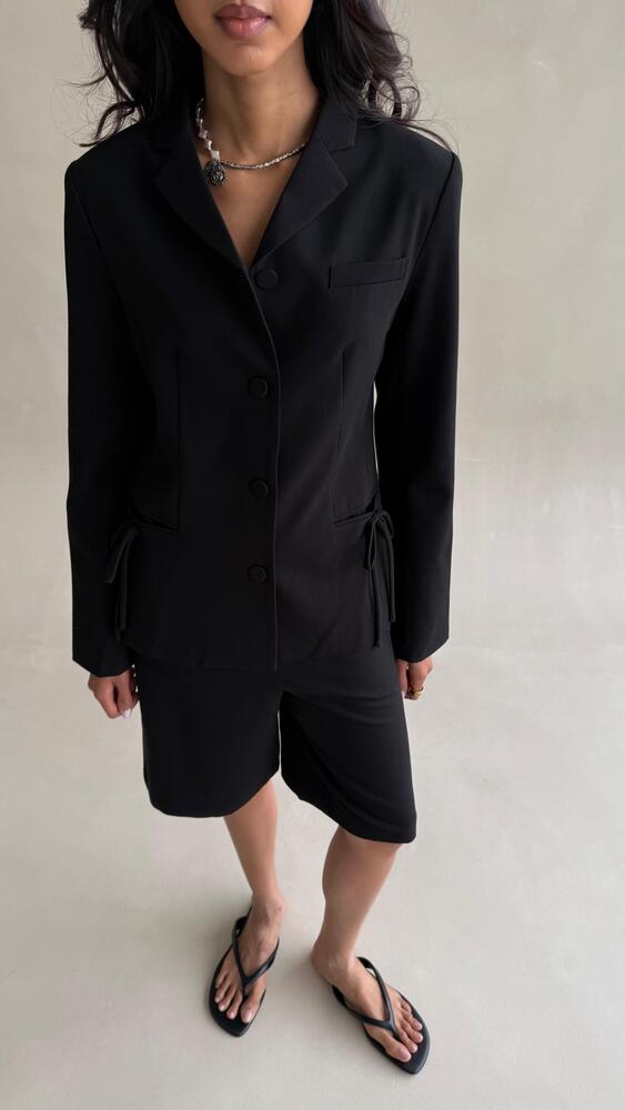 Double Side Lace Blazer +Short Set
