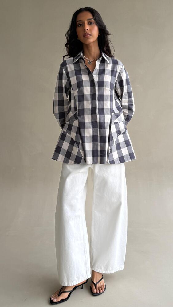 Plaid Waisted Shirt