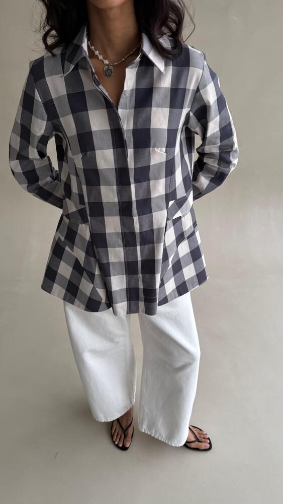 Plaid Waisted Shirt