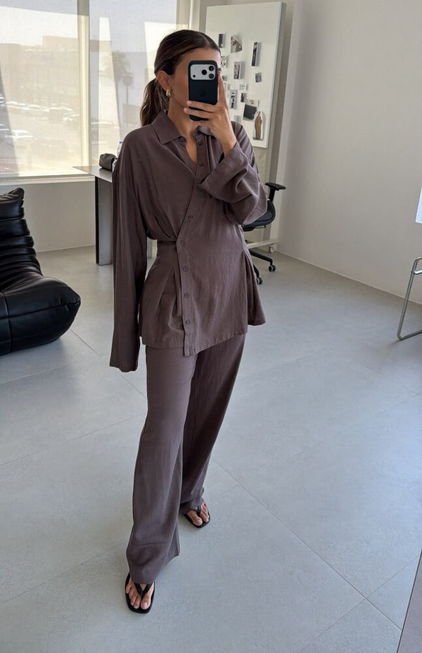 Linen Twisted Shirt & Pants