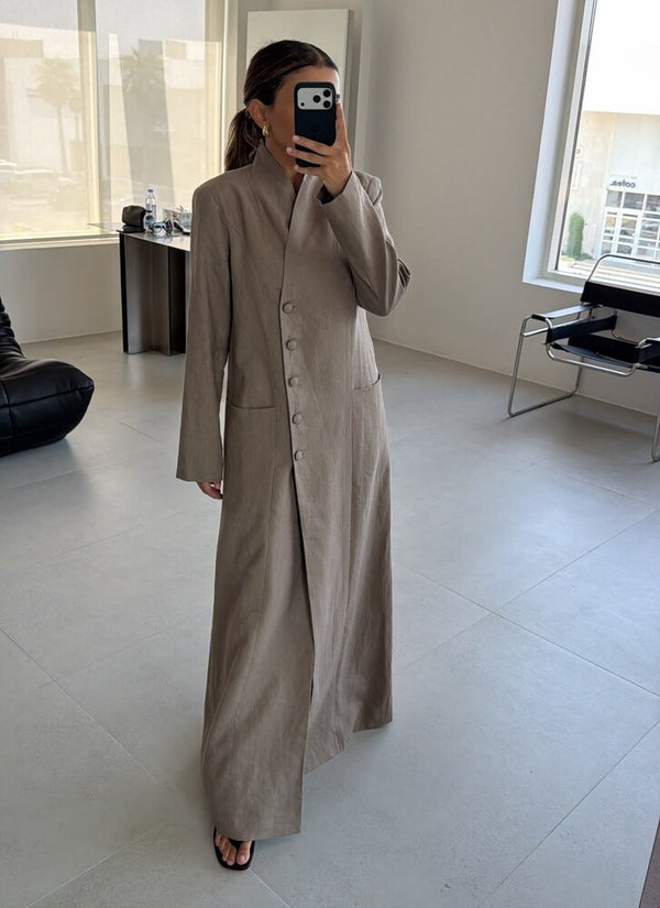 Monarch Button-front Long Blazer
