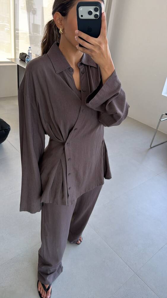 Linen Twisted Shirt & Pants