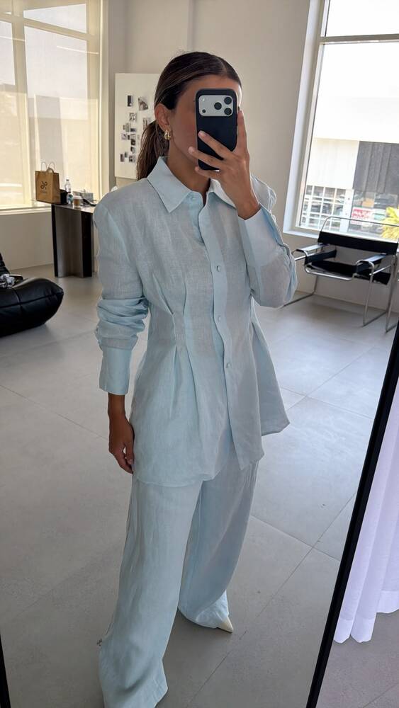 Peplum Hem Shirt & Pants