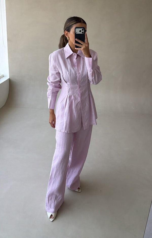 Peplum Hem Shirt & Pants
