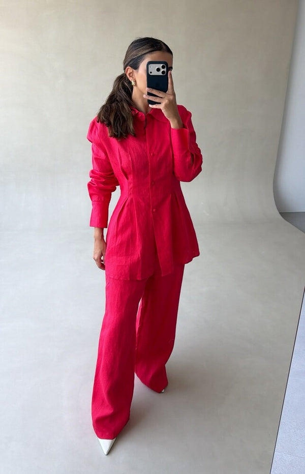 Peplum Hem Shirt & Pants