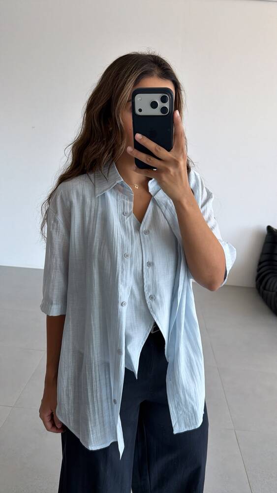 Half-sleeves Layered Shirt