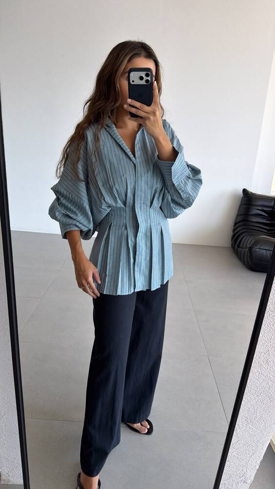 Flared Peplum Shirt