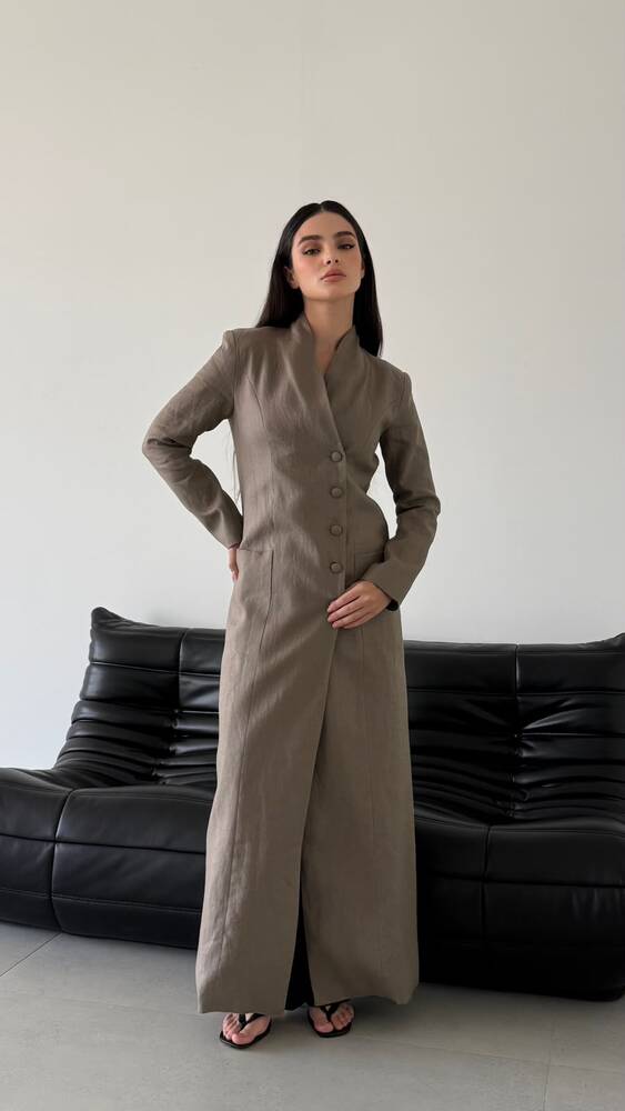 Monarch Button-front Long Blazer