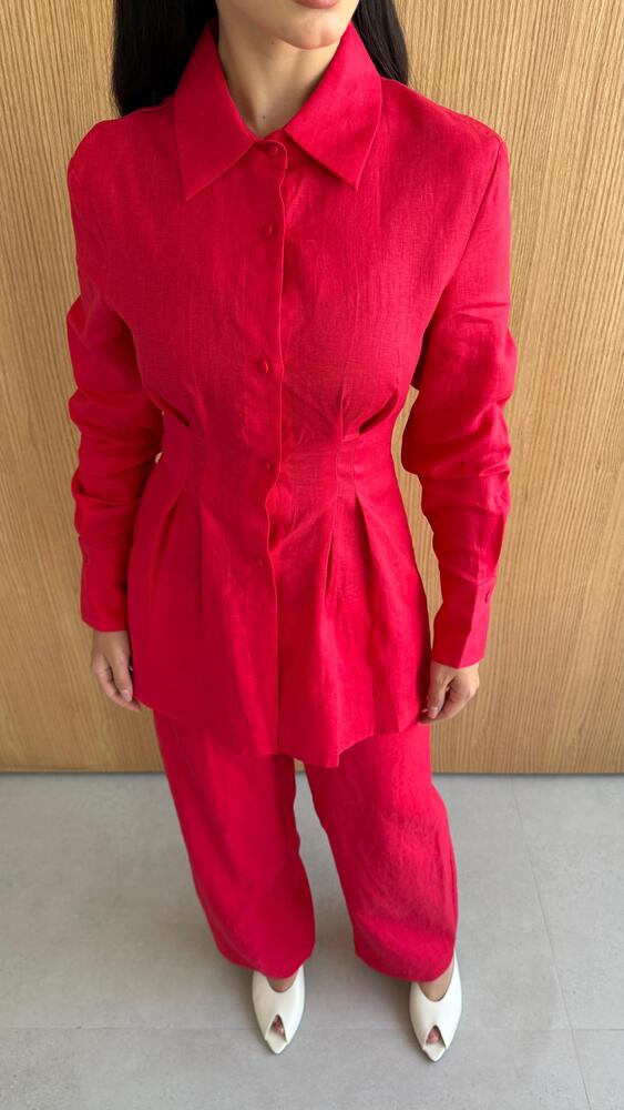 Peplum Hem Shirt & Pants