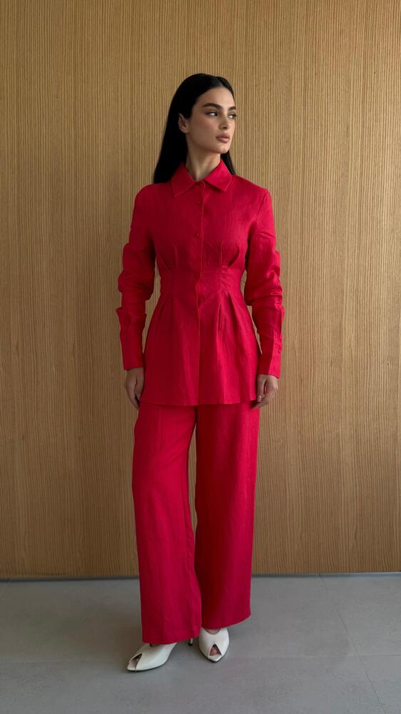 Peplum Hem Shirt & Pants