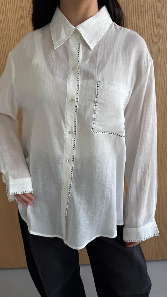 Stitching Placket Shirt