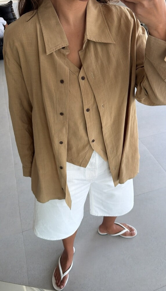 Fake 2-piece Shirt