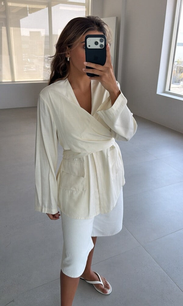 Tie-front Blouse
