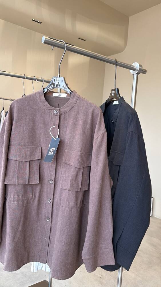 Round Neck Utility Jacket