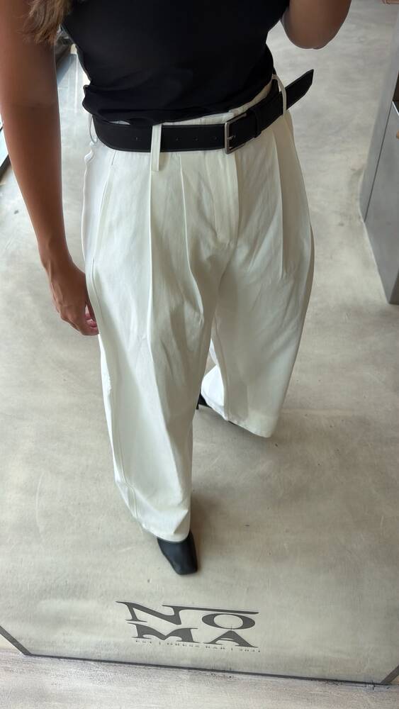 Wide-leg Pants w/belt