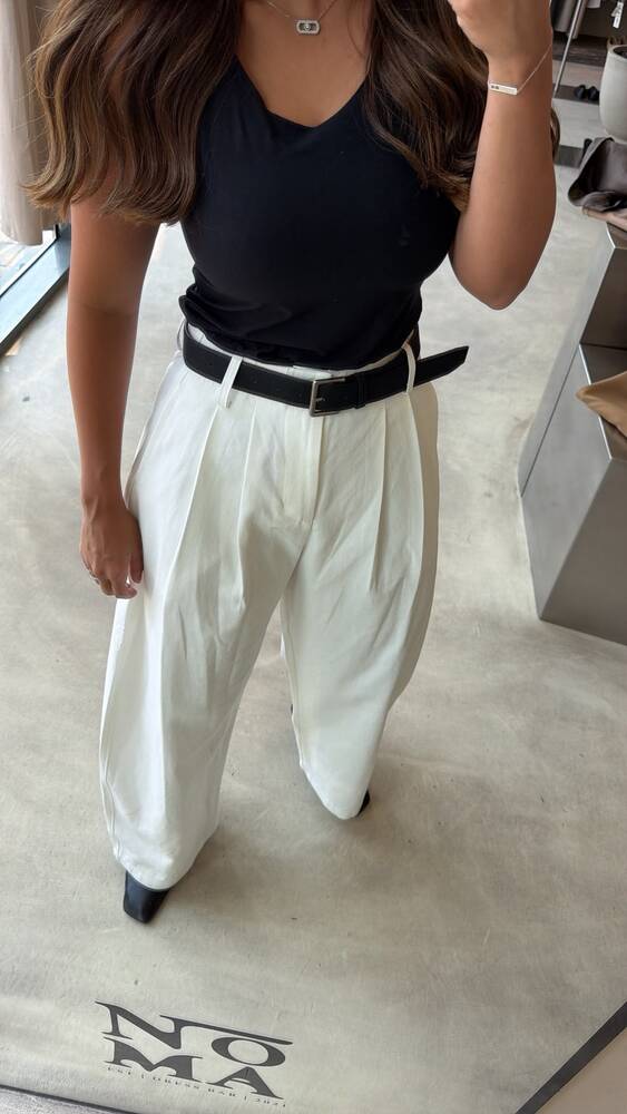 Wide-leg Pants w/belt