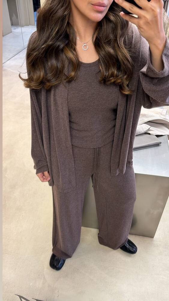 Short Cardigan+Inner Pants Set
