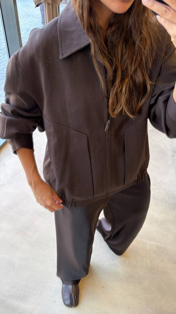 Bomber Zip Short Jacket
