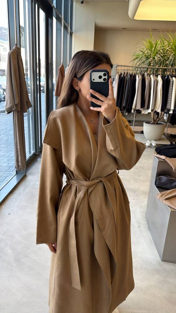 Drape Lapel Trenchcoat w/ belt