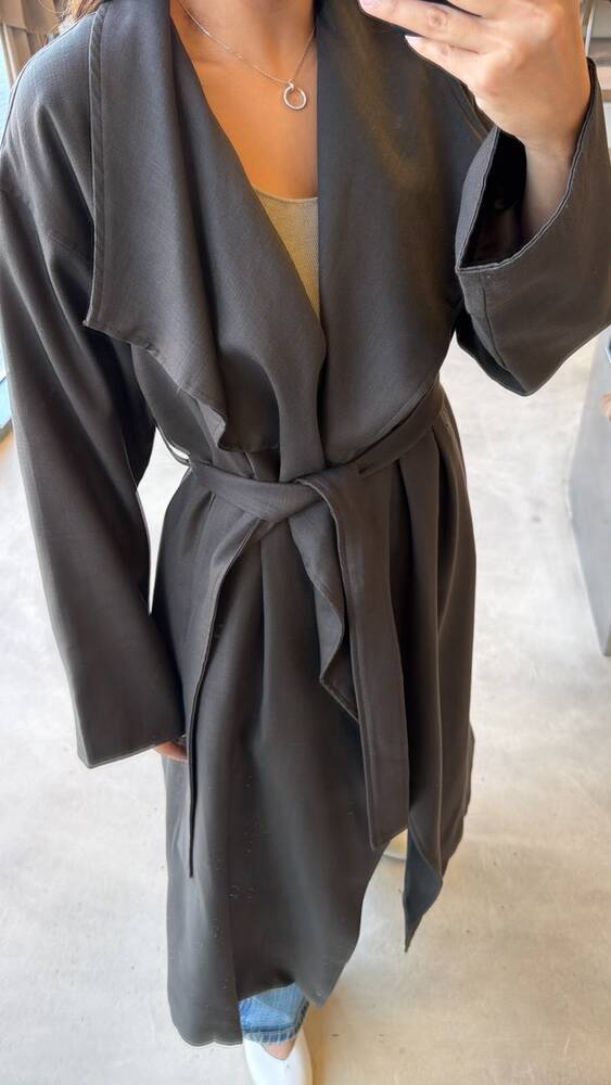Drape Lapel Trenchcoat w/ belt