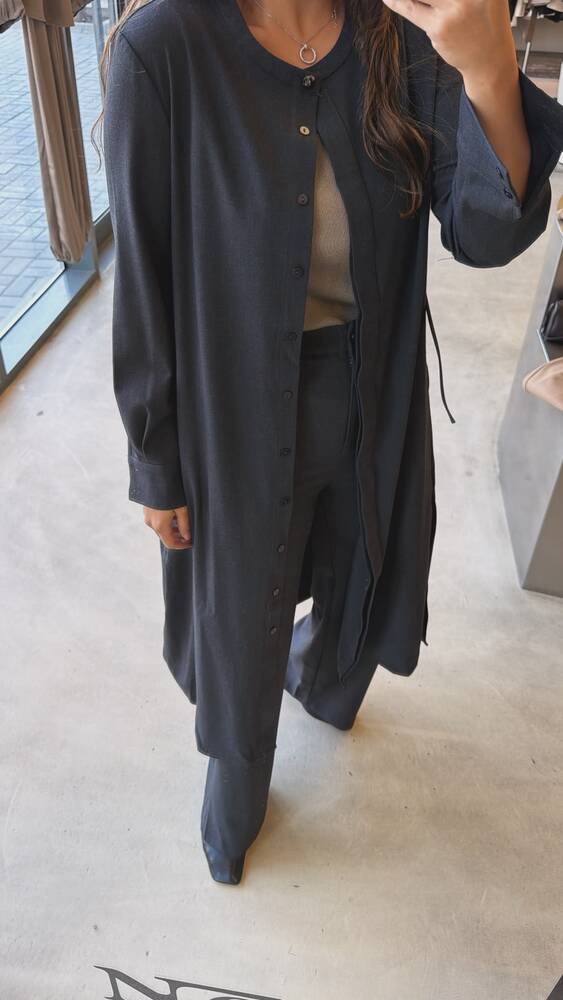 Belted Long Top + Pants Set