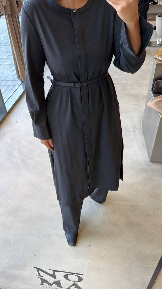 Belted Long Top + Pants Set