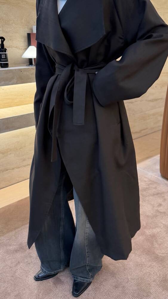 Drape Lapel Trenchcoat w/ belt