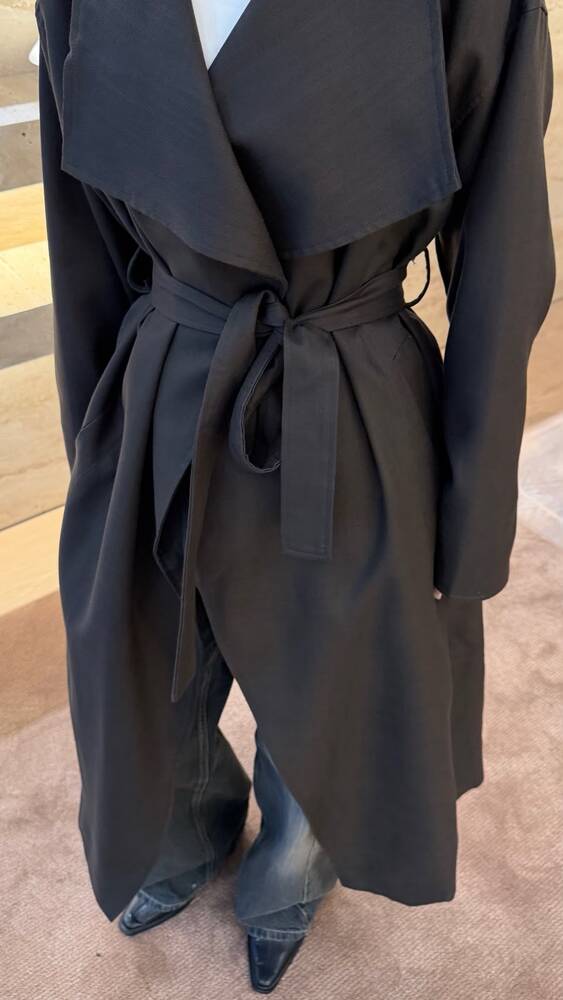 Drape Lapel Trenchcoat w/ belt